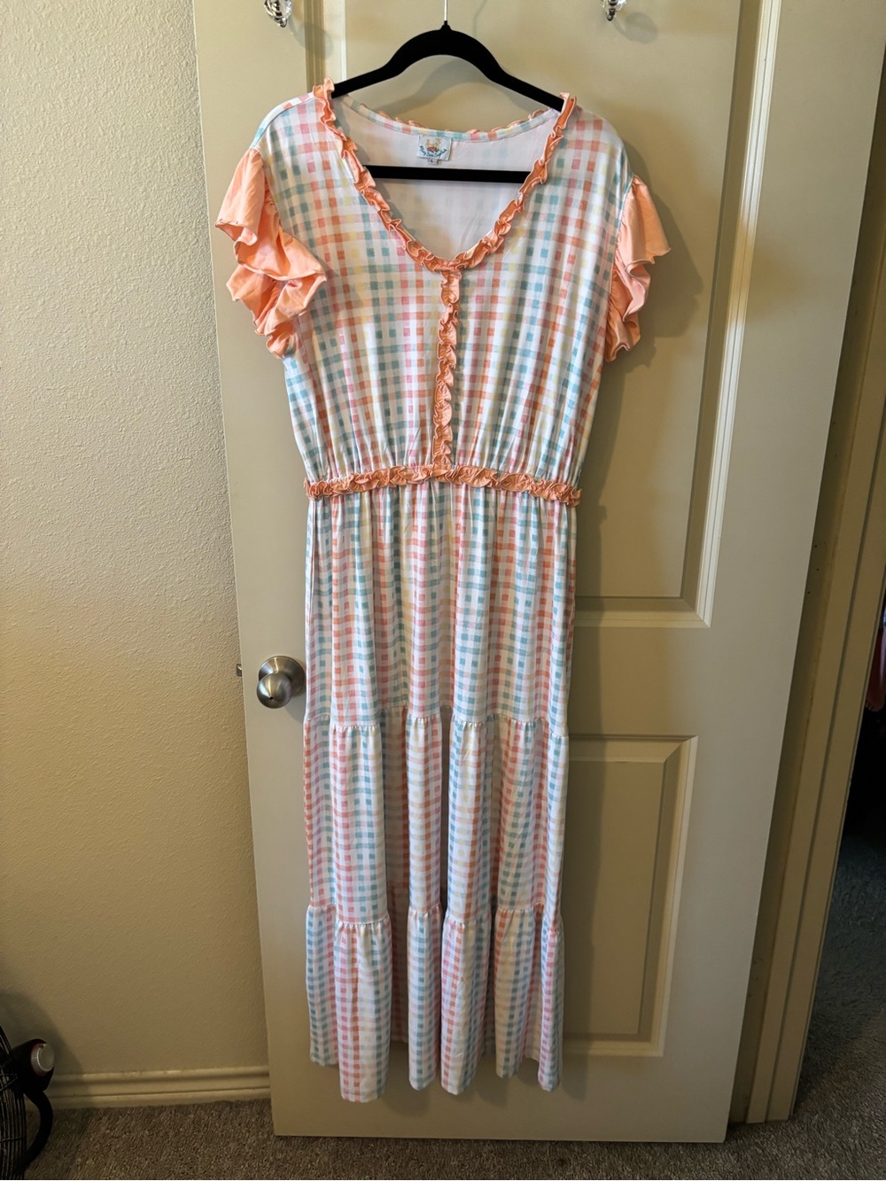 Busy Bee Smocks Modest Midi Picnic Dress Size L Like New Custom Made Apostolic